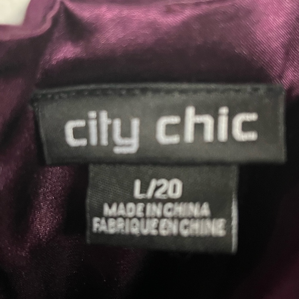 City Chic Plum Entwine dress Size 20
